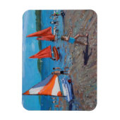 Rote und weiße Segel Abersoch Magnet (Vertikal)