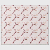 Rote und weiße skandinavische Flora Geschenkpapier (Flach)