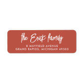 Rote und weiße Skriptkalligraphie und moderne Typo (Vorne)