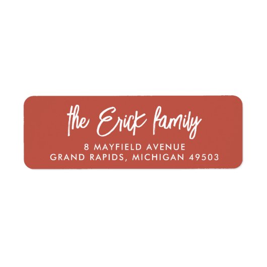 Rote und weiße Skriptkalligraphie und moderne Typo (Vorne)