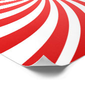 Rote und weiße Spirale Muster - Gottes Fingerabdru Poster (Ecke)