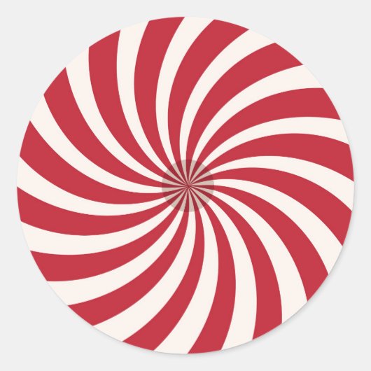 ROTE UND WEISSE SPIRALWEINKÖRPER RUNDER AUFKLEBER (Vorderseite)