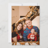 Rote und weiße Sterne 2 Fotos Frohe Weihnachten (Rückseite)