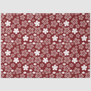 Rote und weiße Sterne und Schneeflocken Wintermust Seidenpapier