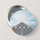 Rote und weiße Straßensperre blockiert Button (Vorne & Hinten)