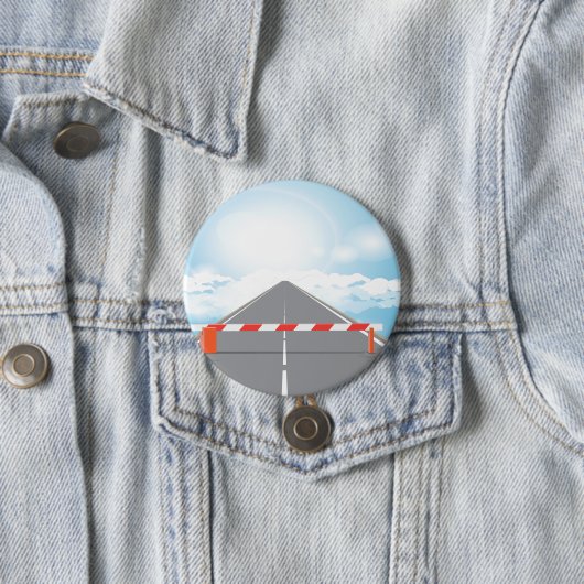 Rote und weiße Straßensperre blockiert Button (Beispiel)