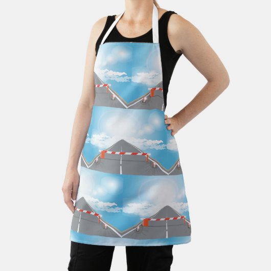 Rote und weiße Straßensperre blockiert Schürze (InSitu)