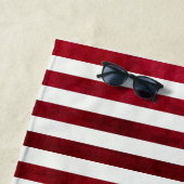 Rote und weiße Streifen auf Textur von STaylor Strandtuch (Beispiel)