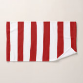 Rote und weiße Streifen Badhandtuch Set (Handtuch)