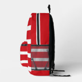 Rote und weiße Streifen Bedruckter Rucksack (Rechts)