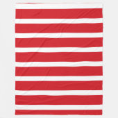 Rote und weiße Streifen Fleecedecke (Vorderseite)