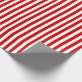 Rote und weiße Streifen Geschenkpapier (Ecke)