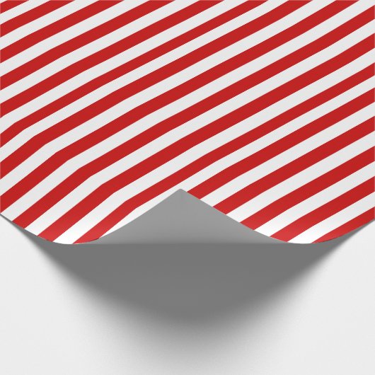 Rote und weiße Streifen Geschenkpapier (Ecke)