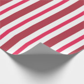 Rote und weiße Streifen Geschenkpapier (Ecke)