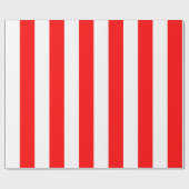 Rote und weiße Streifen Geschenkpapier (Flach)