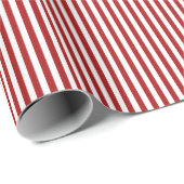 Rote und weiße Streifen Geschenkpapier (Rolleneckpunkt)