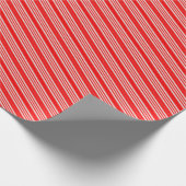 Rote und weiße Streifen Geschenkpapier (Ecke)