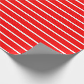 Rote und weiße Streifen Geschenkpapier (Ecke)