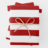 Rote und weiße Streifen Geschenkpapier Set (Beispiel)