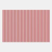 Rote und weiße Streifen Geschenkpapier Set (Vorderseite)