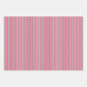 Rote und weiße Streifen Geschenkpapier Set (Vorderseite)