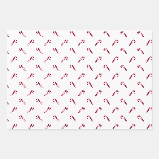 Rote und weiße Streifen Geschenkpapier Set (Vorderseite 2)