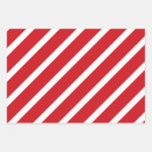 Rote und weiße Streifen Geschenkpapier Set (Vorderseite 3)