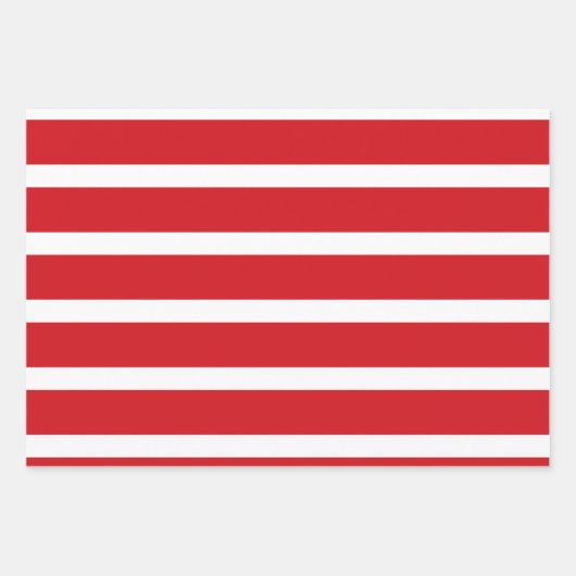 Rote und weiße Streifen Geschenkpapier Set (Vorderseite 2)