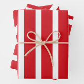 Rote und weiße Streifen Geschenkpapier Set (Beispiel)