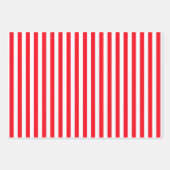 Rote und weiße Streifen Geschenkpapier Set (Vorderseite)