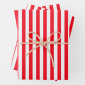 Rote und weiße Streifen Geschenkpapier Set (Beispiel)