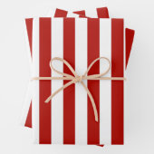 Rote und weiße Streifen Geschenkpapier Set (Beispiel)