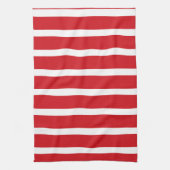 Rote und weiße Streifen Geschirrtuch (Vertikal)