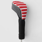 Rote und weiße Streifen Golf Headcover (angewinkelt)