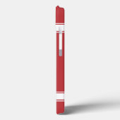 Rote und weiße Streifen Jersey Football Case-Mate iPhone Hülle (Rückseite / Links)