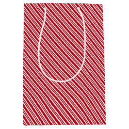 Rote und weiße Streifen Mittlere Geschenktüte