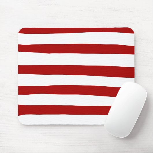 Rote und weiße Streifen Mousepad (Mit Mouse)