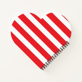 Rote und weiße Streifen Notizblock (Rückseite)