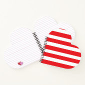 Rote und weiße Streifen Notizblock (Innenseite)