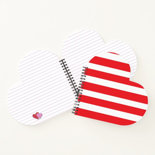 Rote und weiße Streifen Notizblock (Innenseite)