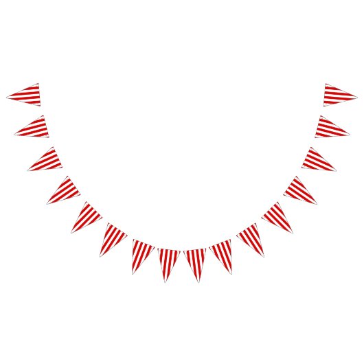 Rote und weiße Streifen Partyfahne Wimpelkette (Alle)