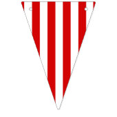 Rote und weiße Streifen Partyfahne Wimpelkette (Zweite Fahne)