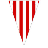 Rote und weiße Streifen Partyfahne Wimpelkette (Erste Fahne)