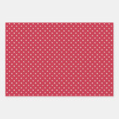 Rote und weiße Streifen Polka Dot Zickzack Geschenkpapier Set (Vorderseite 2)