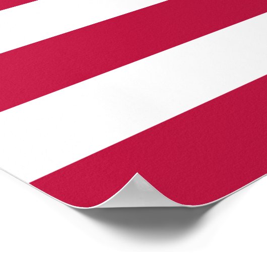 Rote und weiße Streifen Poster (Ecke)