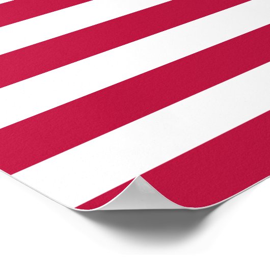 Rote und weiße Streifen Poster (Ecke)