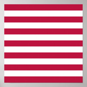 Rote und weiße Streifen Poster