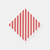 Rote und weiße Streifen Serviette (Ecke)