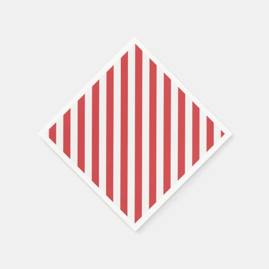 Rote und weiße Streifen Serviette (Ecke)