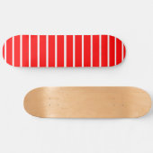 Rote und weiße Streifen Skateboard (Horizontal)